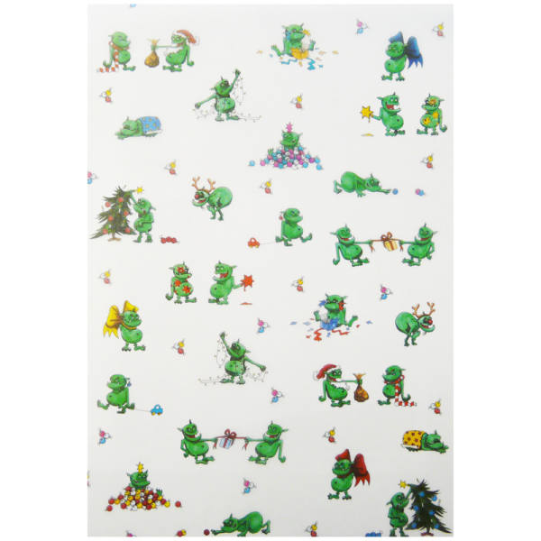 Transparentpapier Weihnachtstrolle, 5 Blatt, 23x33 cm