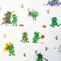 Transparentpapier Weihnachtstrolle, 5 Blatt, 23x33 cm