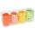 Ringelband Set orange,apricot,gelb,grün, je 20m lang