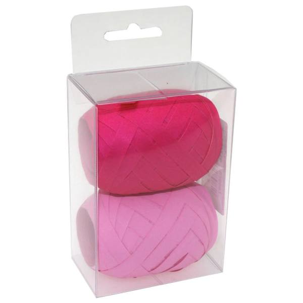 Ringelband 2er Set, pink+magenta, je 8 mm dick, 20 m lang