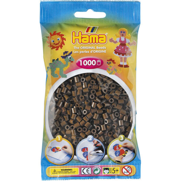 Bügelperlen braun, 1000 Stück, midi