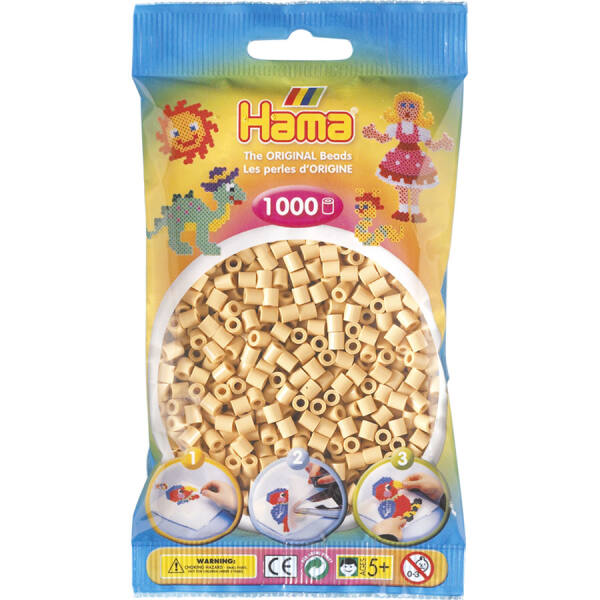 Bügelperlen beige, 1000 Stück, midi
