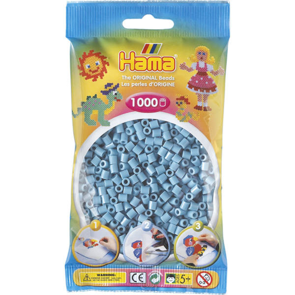Bügelperlen türkis, 1000 Stück, midi