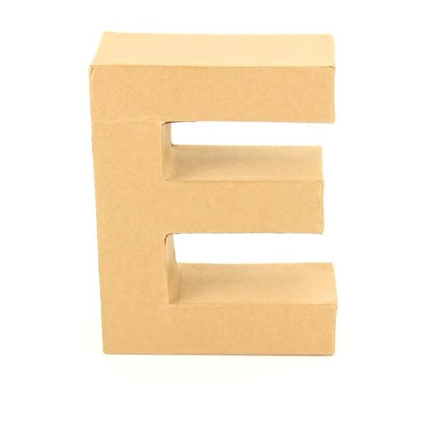 Papp Buchstabe E 17,5 x 5,5 cm Pappmache Dekobuchstabe