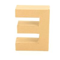 Papp Buchstabe E 17,5 x 5,5 cm Pappmache Dekobuchstabe