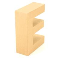 Papp Buchstabe E 17,5 x 5,5 cm Pappmache Dekobuchstabe