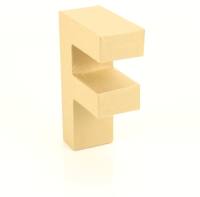 Papp Buchstabe F 17,5 x 5,5 cm Pappmache Dekobuchstabe