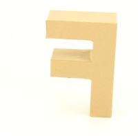 Papp Buchstabe F 17,5 x 5,5 cm Pappmache Dekobuchstabe