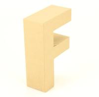 Papp Buchstabe F 17,5 x 5,5 cm Pappmache Dekobuchstabe
