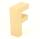 Papp Buchstabe F 17,5 x 5,5 cm Pappmache Dekobuchstabe