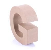 Papp Buchstabe G 17,5 x 5,5 cm Pappmache Dekobuchstabe