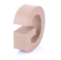 Papp Buchstabe G 17,5 x 5,5 cm Pappmache Dekobuchstabe