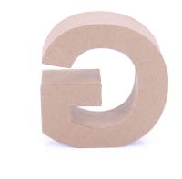 Papp Buchstabe G 17,5 x 5,5 cm Pappmache Dekobuchstabe