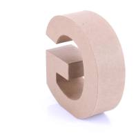 Papp Buchstabe G 17,5 x 5,5 cm Pappmache Dekobuchstabe