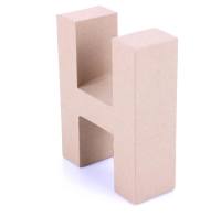 Papp Buchstabe H 17,5 x 5,5 cm Pappmache Dekobuchstabe