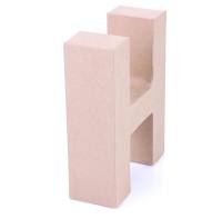 Papp Buchstabe H 17,5 x 5,5 cm Pappmache Dekobuchstabe