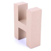 Papp Buchstabe H 17,5 x 5,5 cm Pappmache Dekobuchstabe