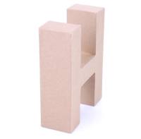Papp Buchstabe H 17,5 x 5,5 cm Pappmache Dekobuchstabe