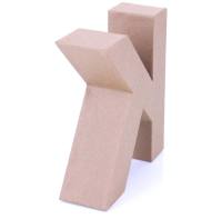 Papp Buchstabe K 17,5 x 5,5 cm Pappmache Dekobuchstabe