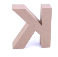 Papp Buchstabe K 17,5 x 5,5 cm Pappmache Dekobuchstabe