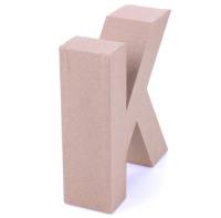 Papp Buchstabe K 17,5 x 5,5 cm Pappmache Dekobuchstabe