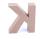Papp Buchstabe K 17,5 x 5,5 cm Pappmache Dekobuchstabe