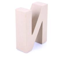 Papp Buchstabe N 17,5 x 5,5 cm Pappmache Dekobuchstabe