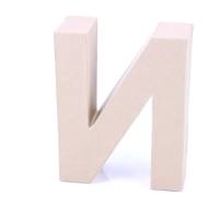 Papp Buchstabe N 17,5 x 5,5 cm Pappmache Dekobuchstabe