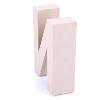 Papp Buchstabe N 17,5 x 5,5 cm Pappmache Dekobuchstabe