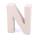 Papp Buchstabe N 17,5 x 5,5 cm Pappmache Dekobuchstabe