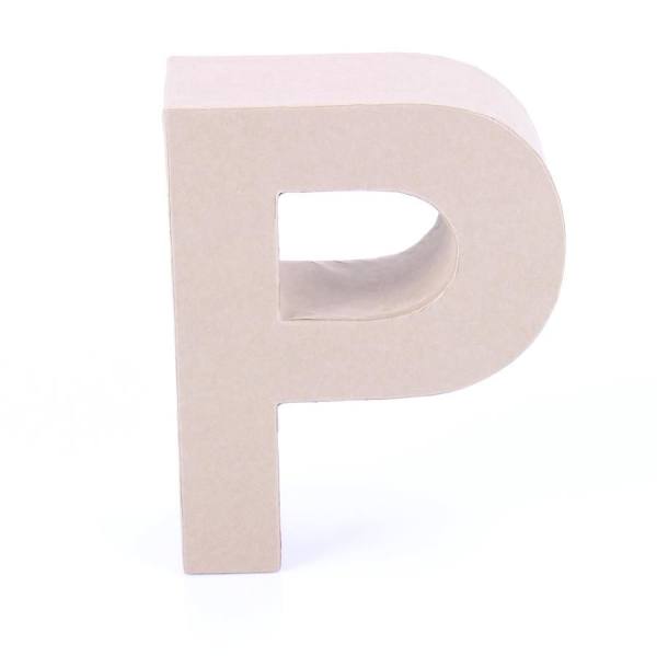 Papp Buchstabe P 17,5 x 5,5 cm Pappmache Dekobuchstabe