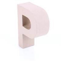 Papp Buchstabe P 17,5 x 5,5 cm Pappmache Dekobuchstabe