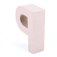 Papp Buchstabe P 17,5 x 5,5 cm Pappmache Dekobuchstabe