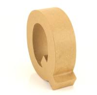 Papp Buchstabe Q 17,5 x 5,5 cm Pappmache Dekobuchstabe