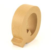 Papp Buchstabe Q 17,5 x 5,5 cm Pappmache Dekobuchstabe