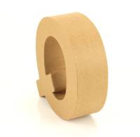 Papp Buchstabe Q 17,5 x 5,5 cm Pappmache Dekobuchstabe