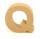 Papp Buchstabe Q 17,5 x 5,5 cm Pappmache Dekobuchstabe