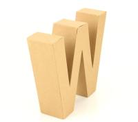 Papp Buchstabe W 17,5 x 5,5 cm Pappmache Dekobuchstabe