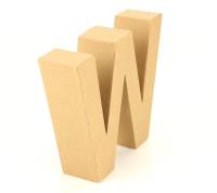 Papp Buchstabe W 17,5 x 5,5 cm Pappmache Dekobuchstabe