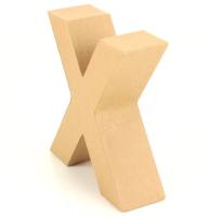 Papp Buchstabe X 17,5 x 5,5 cm Pappmache Dekobuchstabe