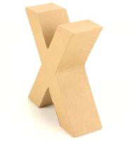 Papp Buchstabe X 17,5 x 5,5 cm Pappmache Dekobuchstabe