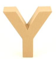 Papp Buchstabe Y 17,5 x 5,5 cm Pappmache Dekobuchstabe