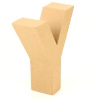 Papp Buchstabe Y 17,5 x 5,5 cm Pappmache Dekobuchstabe
