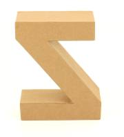 Papp Buchstabe Z 17,5 x 5,5 cm Pappmache Dekobuchstabe