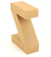 Papp Buchstabe Z 17,5 x 5,5 cm Pappmache Dekobuchstabe