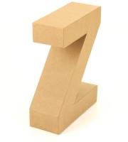 Papp Buchstabe Z 17,5 x 5,5 cm Pappmache Dekobuchstabe