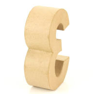 Papp Zahl 3, 17,5 x 5,5 cm