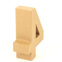 Papp Zahl 4, 17,5 x 5,5 cm