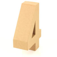 Papp Zahl 4, 17,5 x 5,5 cm