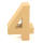 Papp Zahl 4, 17,5 x 5,5 cm